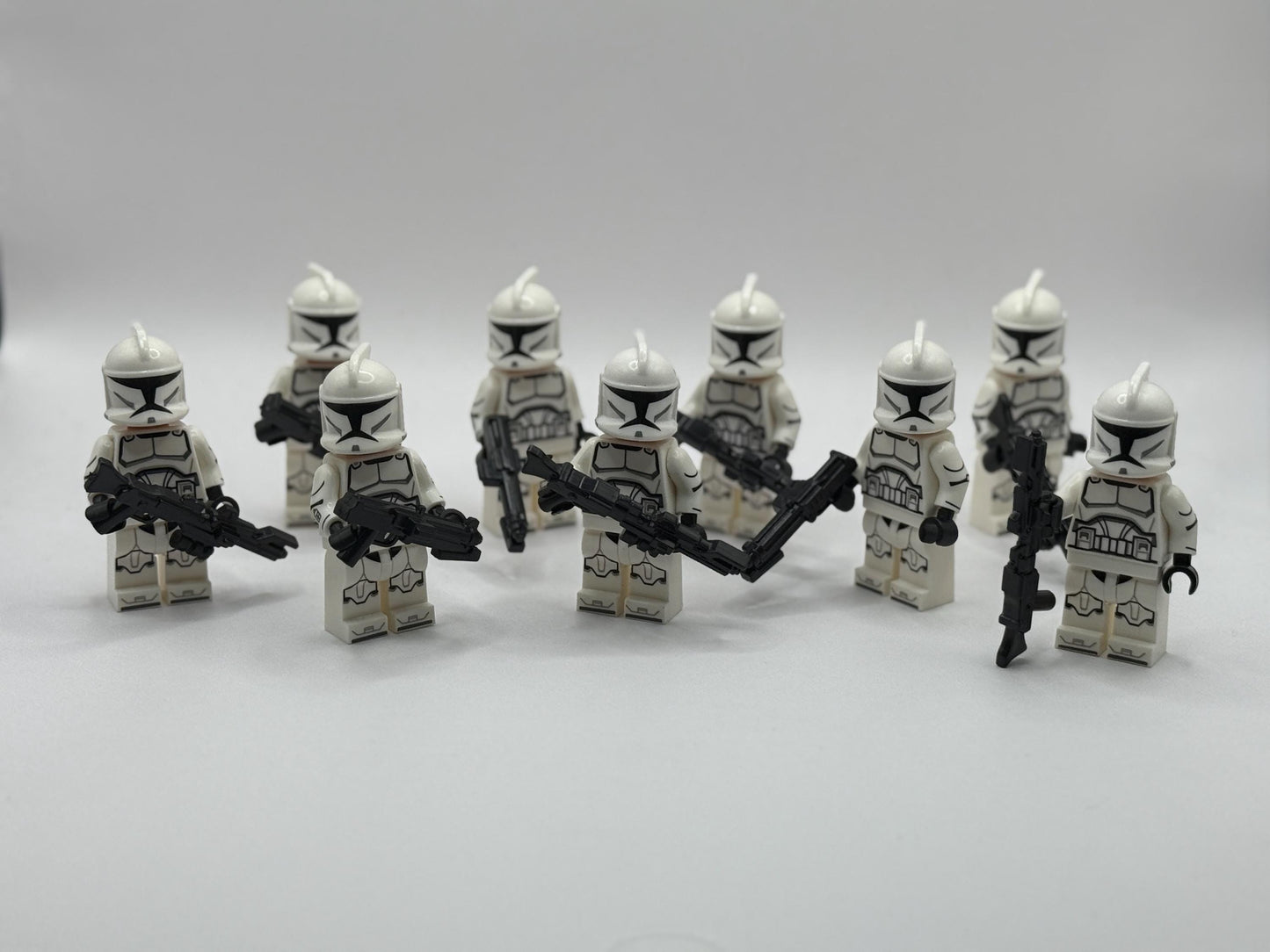 AP1 Clone Trooper Helmet - Animated Phase 1 Helmet - Star Wars - White Plain Clone - Attack of the Clones - Republic Customs