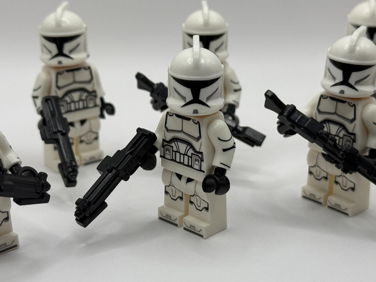 AP1 Clone Trooper Helmet - Animated Phase 1 Helmet - Star Wars - White Plain Clone - Attack of the Clones - Republic Customs