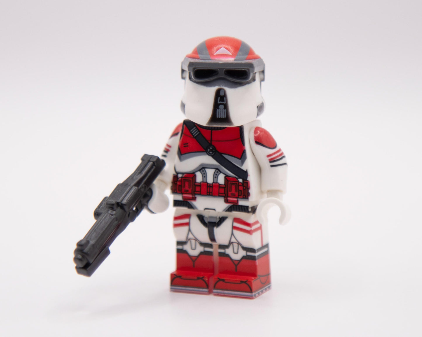 Coruscant Guard AT-RT Driver Custom Figure - Star Wars - Red Shock Clone Trooper - Republic Customs