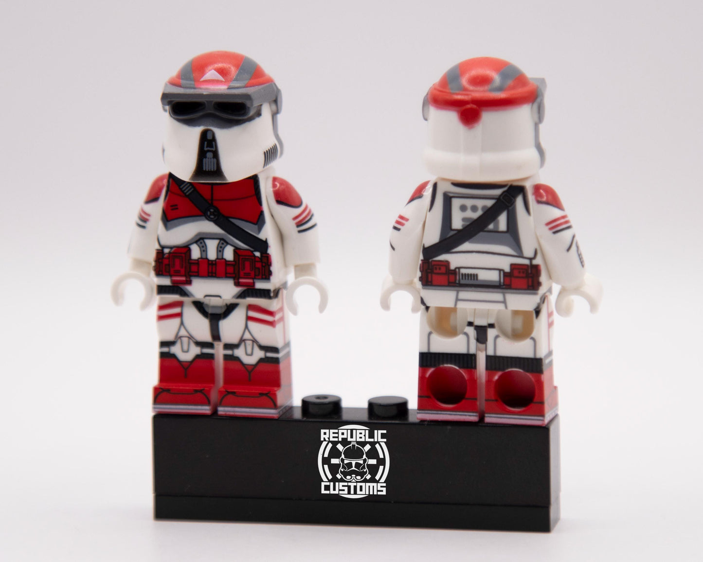 Coruscant Guard AT-RT Driver Custom Figure - Star Wars - Red Shock Clone Trooper - Republic Customs