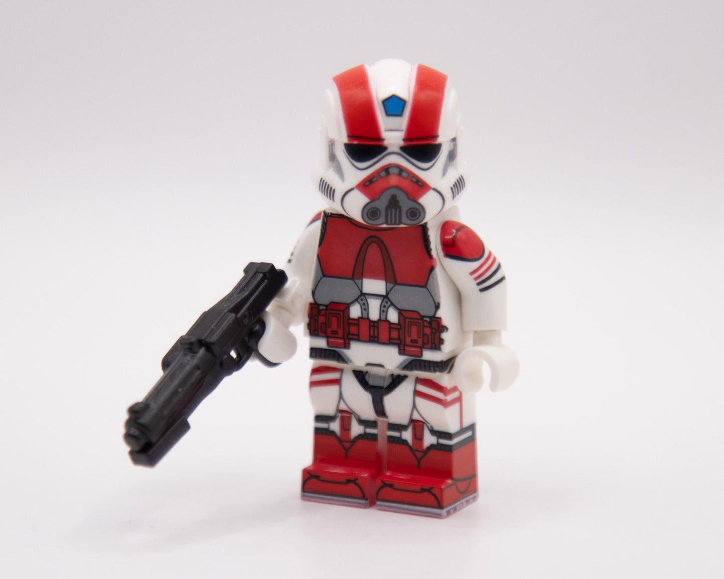 Coruscant Guard Engineer Trooper Custom Figure - Star Wars - Red Shock Clone Trooper - Republic Customs